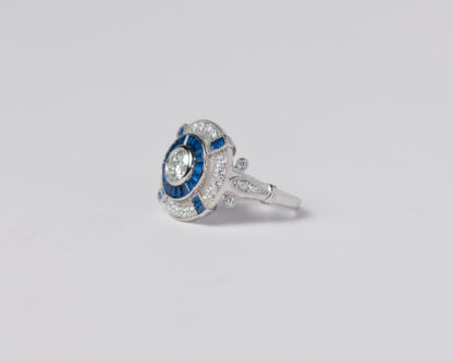 Anillo Ojo de Perdiz Azul