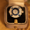 Anillo Ojo de Perdiz Azul