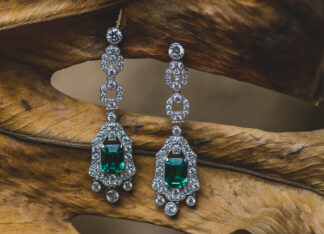Pendientes Garibaldi Esmeralda