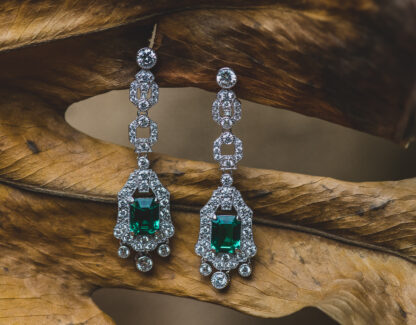 Pendientes Garibaldi Esmeralda