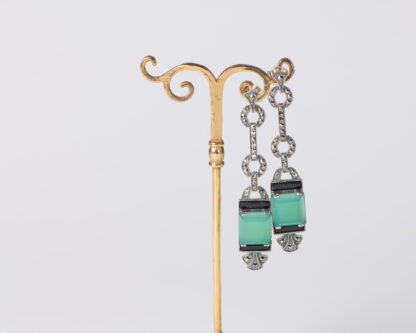 Pendientes Capicua Agata Verde