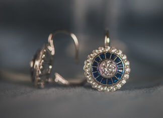 Pendientes Ojo de Perdiz Azul Pequeño