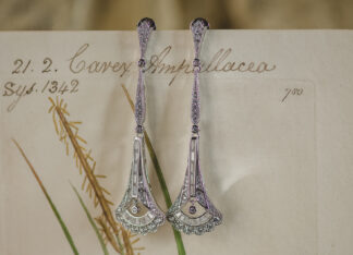 Pendientes Ojo de Perdiz Blanco Largos