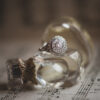 Anillo Ojo de Perdiz Blanco Pequeño