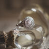 Anillo Ojo de Perdiz Blanco Pequeño