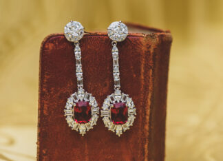 Pendientes Genova Rojo Corto