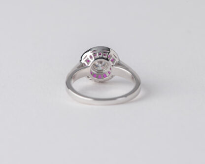 Anillo Ojo de Perdiz Rosa Mini