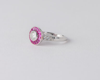 Anillo Ojo de Perdiz Rosa Mini