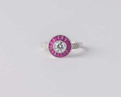 Anillo Ojo de Perdiz Rosa Mini