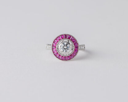Anillo Ojo de Perdiz Redondo Rosa