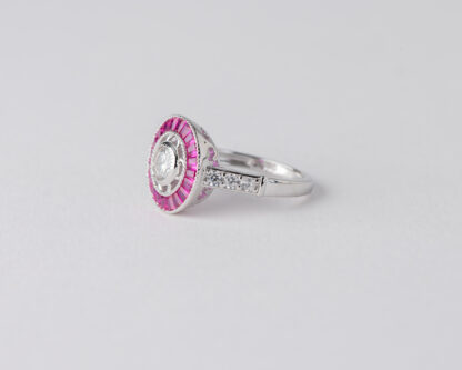 Anillo Ojo de Perdiz Redondo Rosa