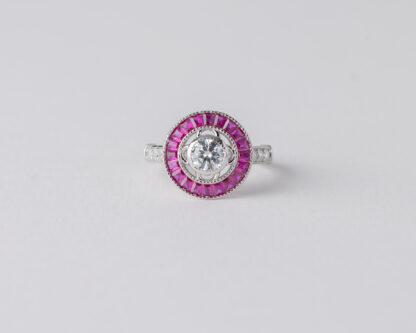 Anillo Ojo de Perdiz Redondo Rosa
