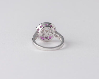 Anillo Ojo de Perdiz Redondo Rosa