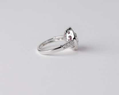 Anillo Ojo de Perdiz Redondo Rosa