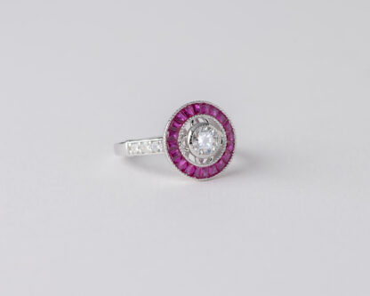 Anillo Ojo de Perdiz Redondo Rosa