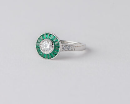Anillo Ojo de Perdiz Verde Mini