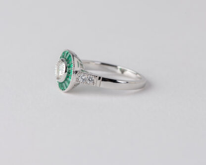 Anillo Ojo de Perdiz Verde Mini