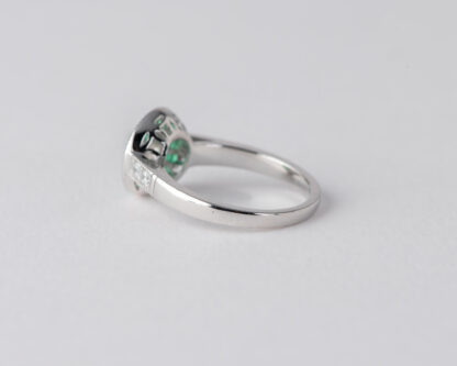 Anillo Ojo de Perdiz Verde Mini