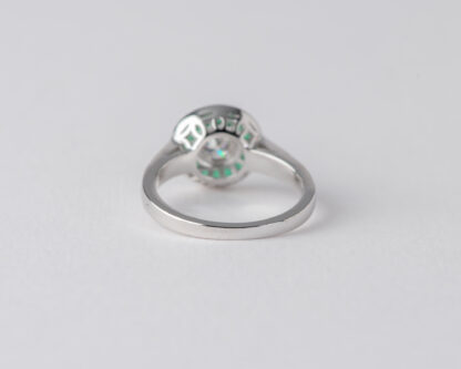 Anillo Ojo de Perdiz Verde Mini