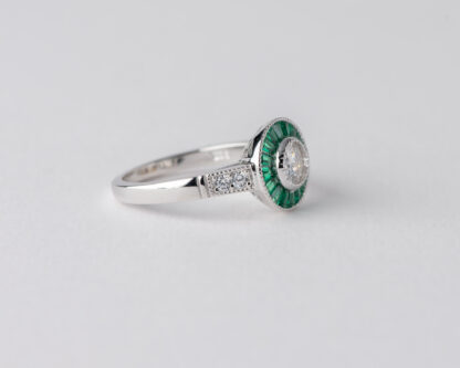Anillo Ojo de Perdiz Verde Mini