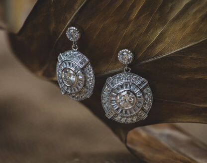 Pendientes Ojo de Perdiz Blanco