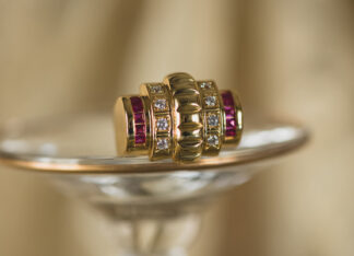 Anillo Chevalier Rosa Dorado