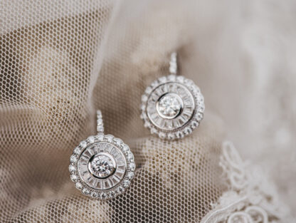 Pendientes Ojo de Perdiz Blanco Pequeño