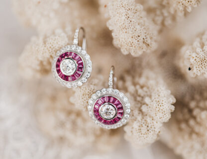 Pendientes Ojo de Perdiz Rosa Pequeño