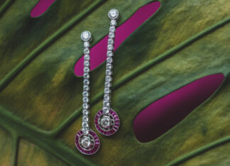 Pendientes Ojo de Perdiz Redondo Rosa