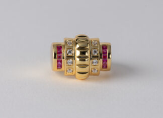 Anillo Chevalier Rosa Dorado