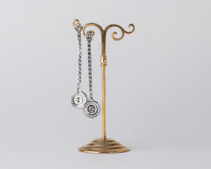 Pendientes Ojo de Perdiz Redondo Blanco