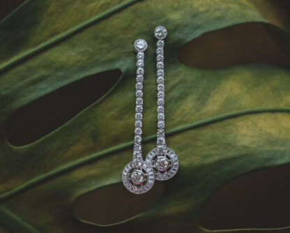Pendientes Ojo de Perdiz Redondo Blanco