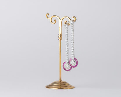 Pendientes Ojo de Perdiz Redondo Rosa