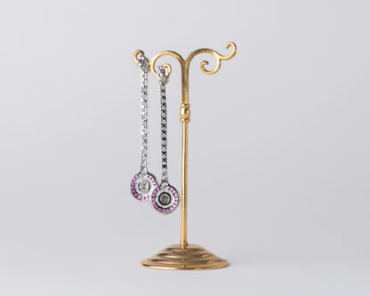 Pendientes Ojo de Perdiz Redondo Rosa