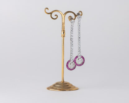 Pendientes Ojo de Perdiz Redondo Rosa