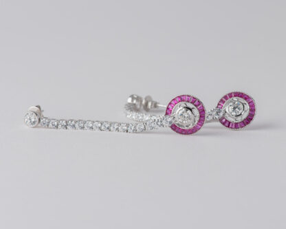 Pendientes Ojo de Perdiz Redondo Rosa