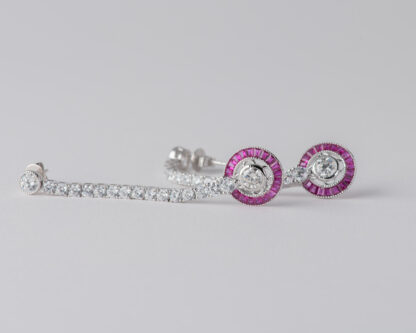 Pendientes Ojo de Perdiz Redondo Rosa