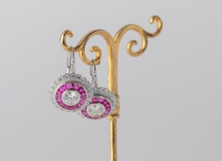 Pendientes Ojo de Perdiz Rosa Pequeño