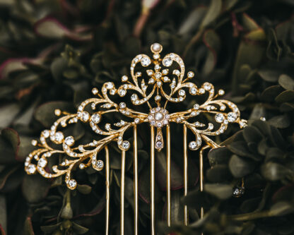 Peineta Mantilla Dorado