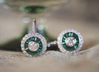 Pendientes Ojo de Perdiz Verde Pequeño