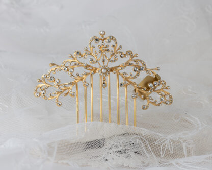Peineta Mantilla Dorado