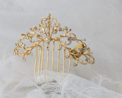 Peineta Mantilla Dorado