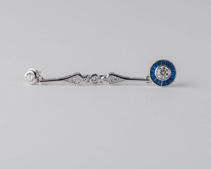 Pendientes Ojo de Perdiz Azul Mini Largo