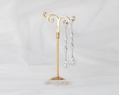 Pendientes Ojo de Perdiz Mini Largo Blanco