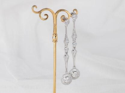 Pendientes Ojo de Perdiz Mini Largo Blanco