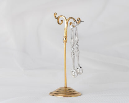 Pendientes Ojo de Perdiz Mini Largo Blanco