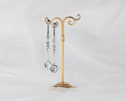 Pendientes Ojo de Perdiz Mini Largo Blanco