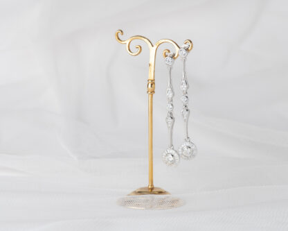 Pendientes Ojo de Perdiz Mini Largo Blanco