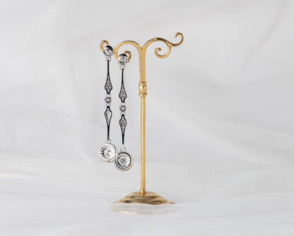 Pendientes Ojo de Perdiz Mini Largo Blanco