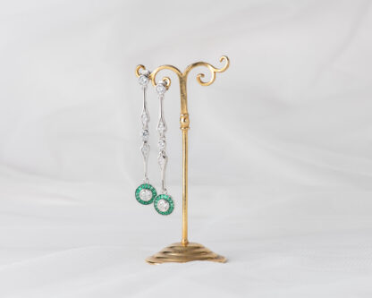 Pendientes Ojo de Perdiz Mini Largo Verde